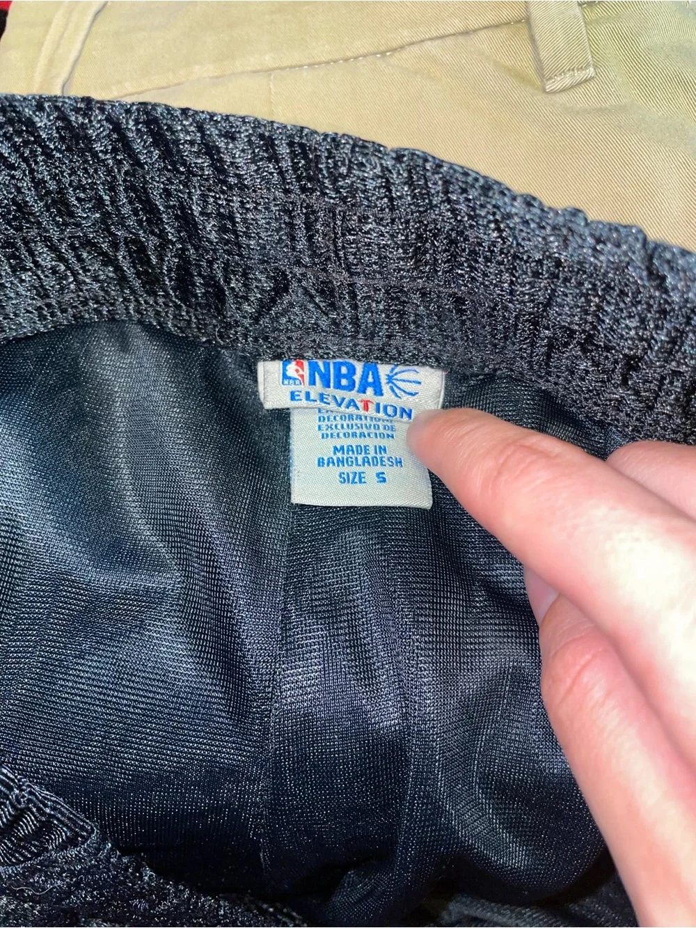 NBA Black Mesh Basketball Shorts with White Logo